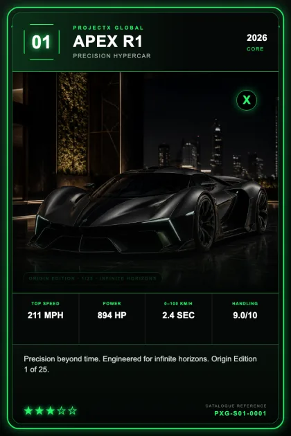 APEX R1 collectible card preview