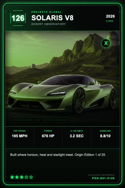 ProjectX Global collectible card preview