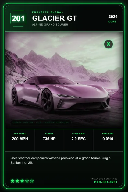 ProjectX Global collectible card preview